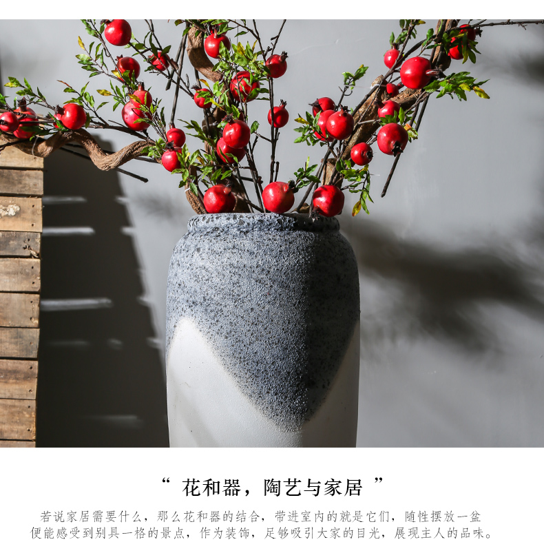 Retro nostalgia of large vase household adornment of jingdezhen ceramic creative flower flower implement between example sitting room