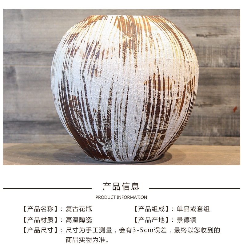 Jingdezhen ceramic flower vase retro mesa simulation flowers, artificial flowers decorate the sitting room hotel table furnishing articles