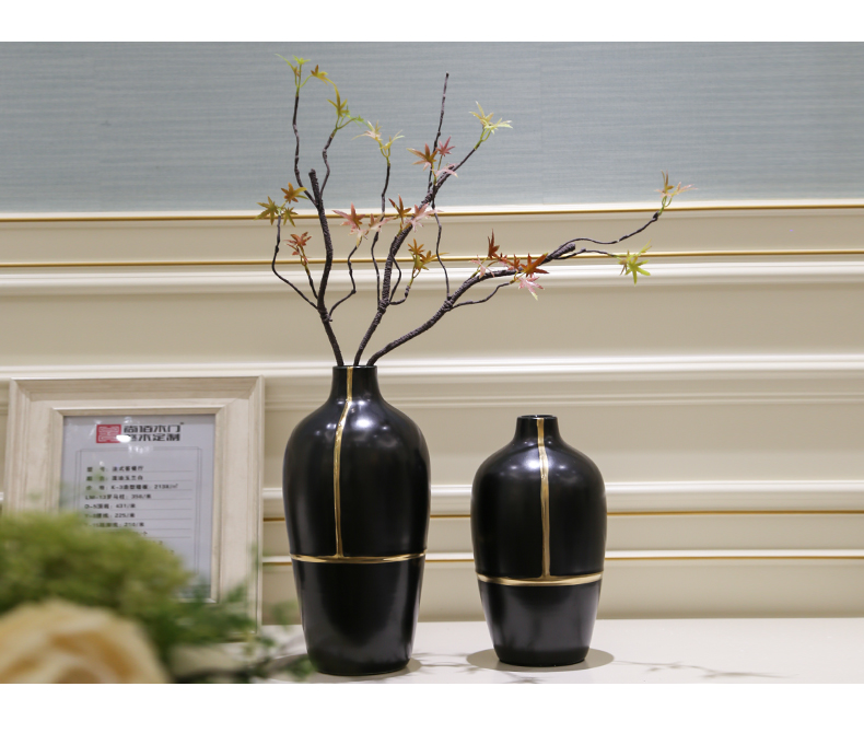 Light the key-2 luxury of modern dry flower vases, flower arrangement sitting room between example table ceramic flowers, floral decorations household act the role ofing is tasted