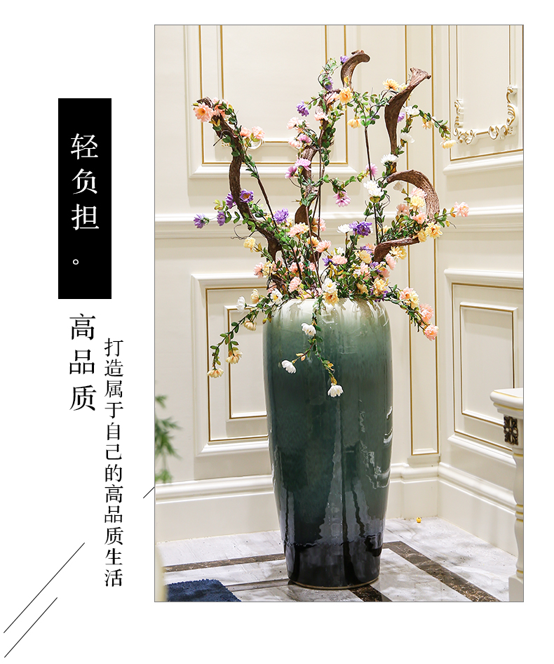 Jingdezhen new Chinese style living room of large vases, ceramic flower arranging, contracted and I creative dried flower adornment furnishing articles