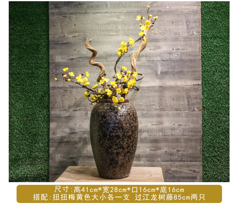 Mesa of restoring ancient ways of jingdezhen ceramic vase decorated living room TV cabinet office copy furnishing articles table simulation artificial flowers