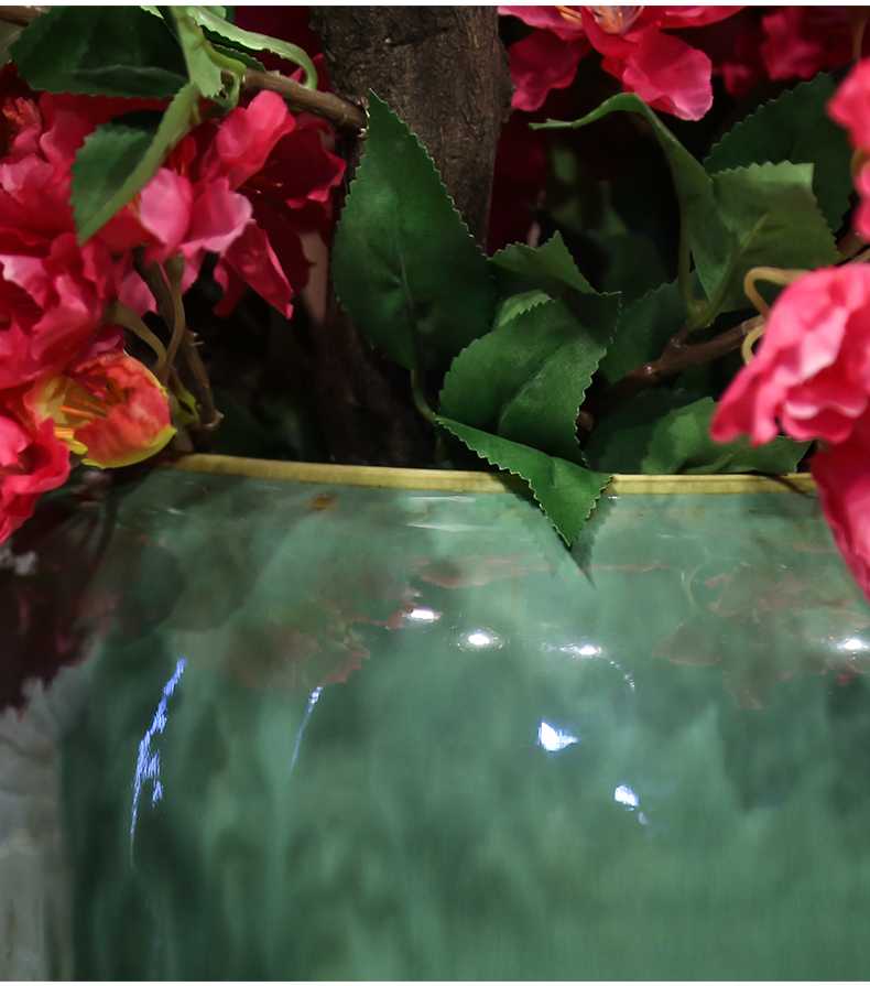 Jingdezhen new Chinese style club house sitting room of large vase ceramic flower, flower restaurant adornment is placed between the example
