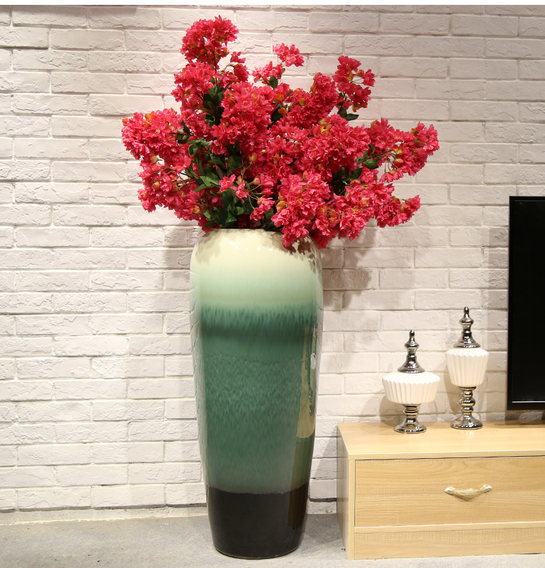 Jingdezhen sitting room of large vase wedding flower arranging the soft outfit decoration flower implement simulation ceramic flower furnishing articles