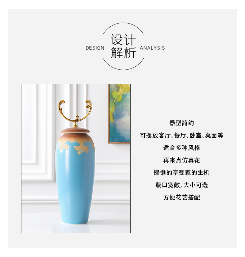 Modern creative jingdezhen ceramic furnishing articles table decorations sitting room the bedroom TV ark of new Chinese style porch decoration