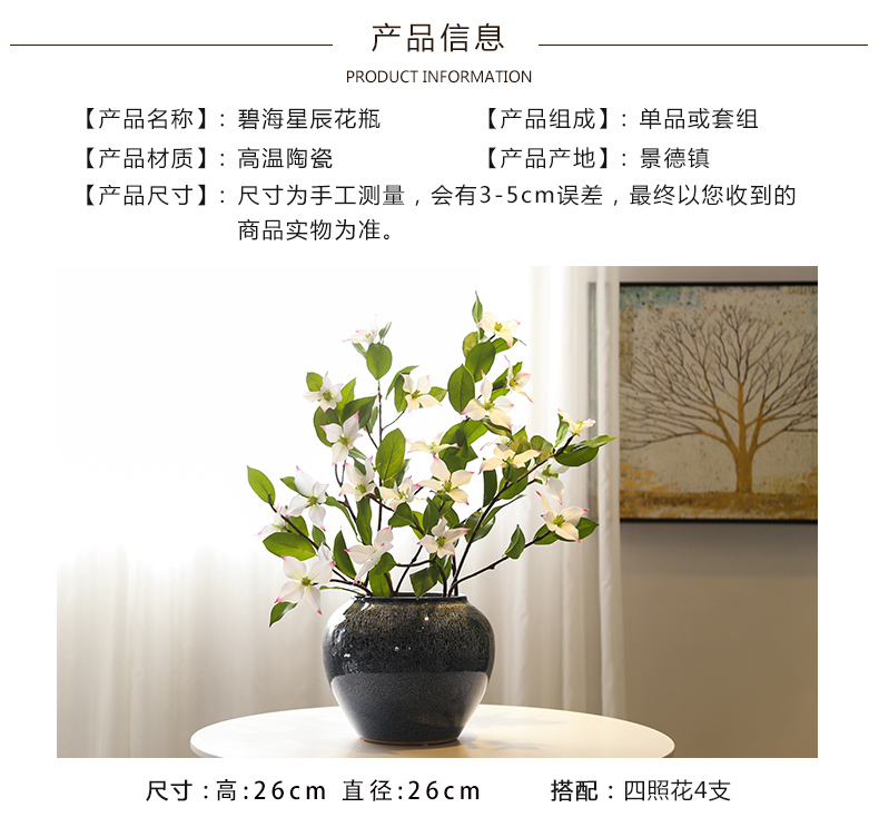 Jingdezhen ceramic wine cabinet mesa of new Chinese style vase in the sitting room porch decoration TV ark place flower flower