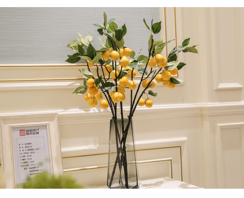 The Simulation of false citric bouquet creative living room TV cabinet ceramic flower vase table decoration decoration pieces