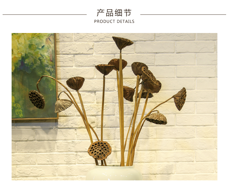 Jingdezhen ceramic new Chinese vase mall cafe restaurant sitting room adornment flower flower implement landing place