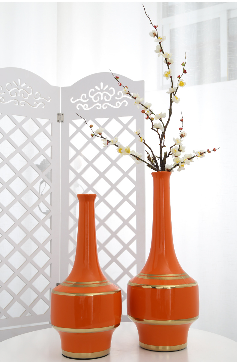 Jingdezhen mesa of new Chinese style ceramic vases, flower arranging flower adornment home sitting room table simulation soft outfit furnishing articles