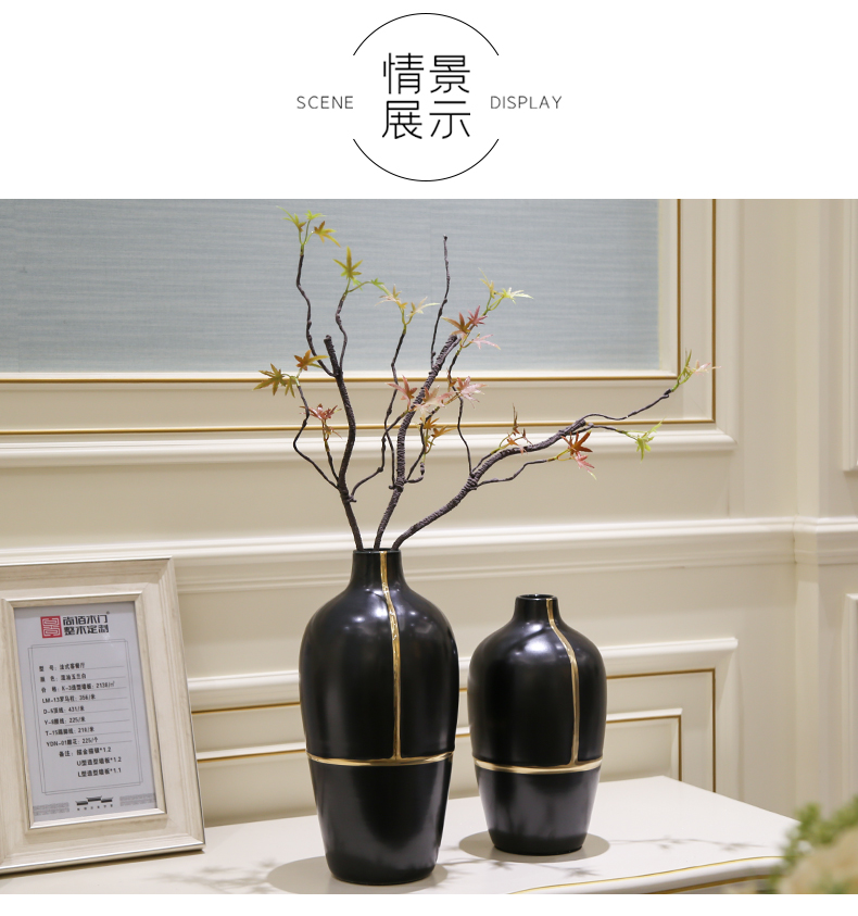 Light the key-2 luxury of modern dry flower vases, flower arrangement sitting room between example table ceramic flowers, floral decorations household act the role ofing is tasted