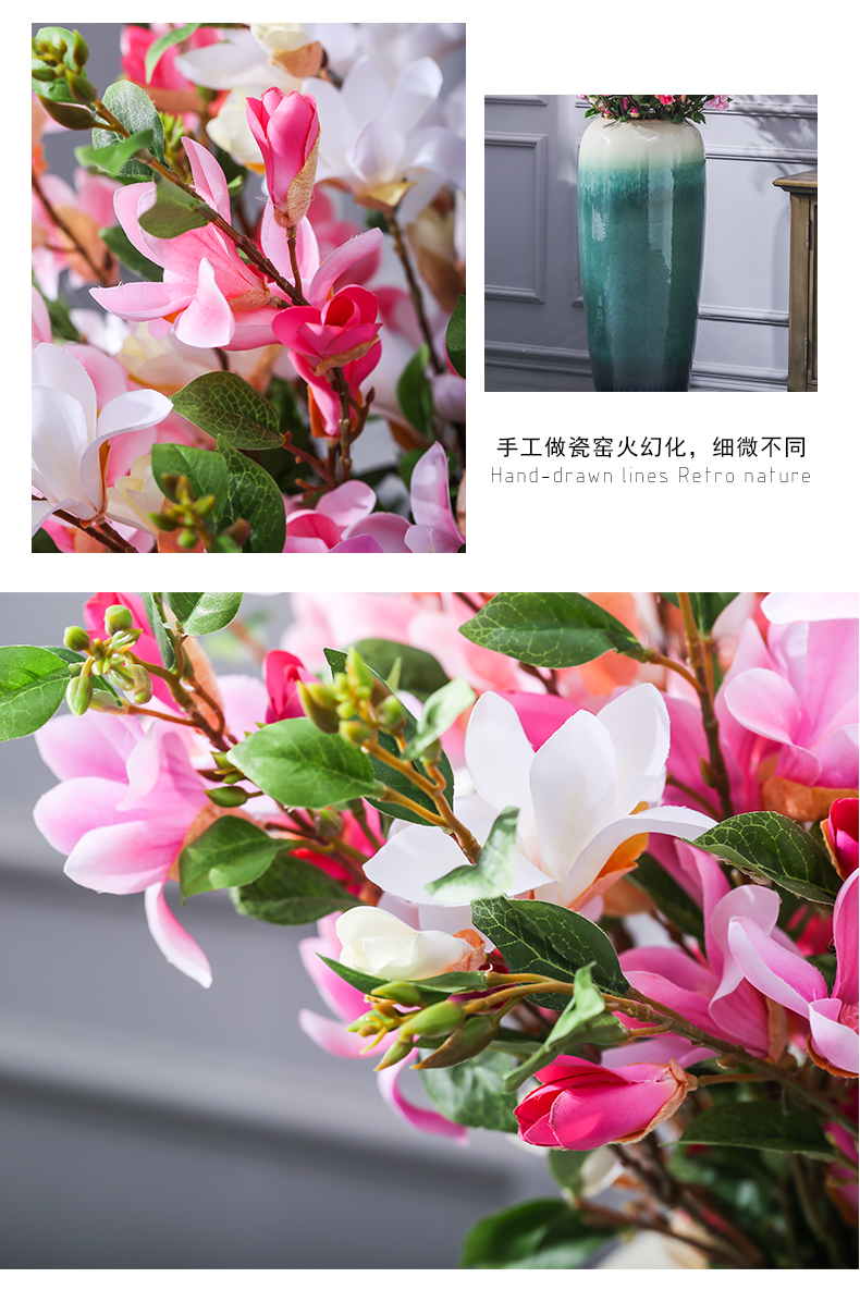 Hotel in the sitting room of large vases, ceramic flower arranging furnishing articles contracted and I creative window simulation flower decoration decoration