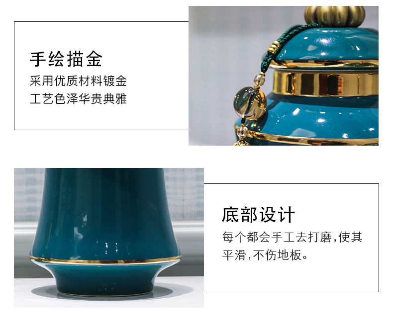 European ceramic vases, table light key-2 luxury furnishing articles wind the sitting room porch TV cabinet modern new Chinese style household ornaments