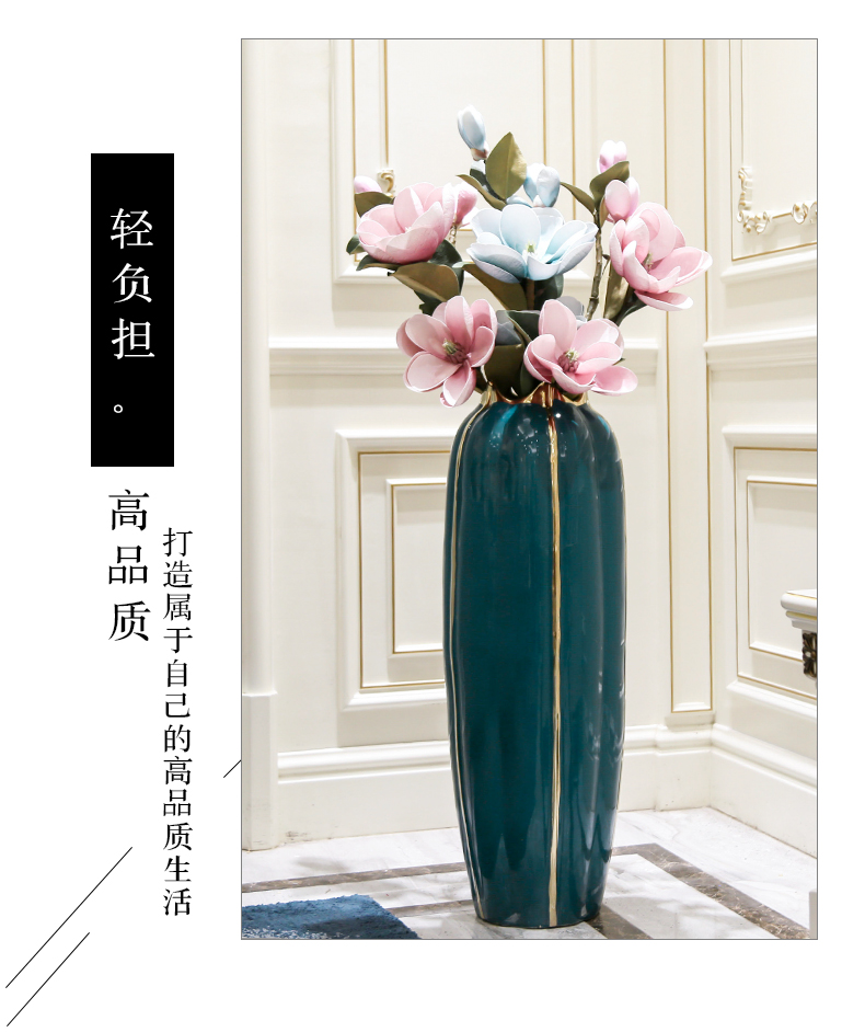 Contracted big ceramic vase furnishing articles sitting room flower arranging light key-2 luxury high - grade floor bedroom TV ark of modern home decoration