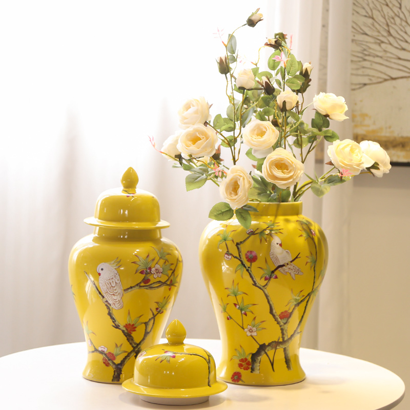 Jingdezhen ceramic vase simulation flowers, household adornment balcony office furnishing articles sitting room put a hydroponic flowers