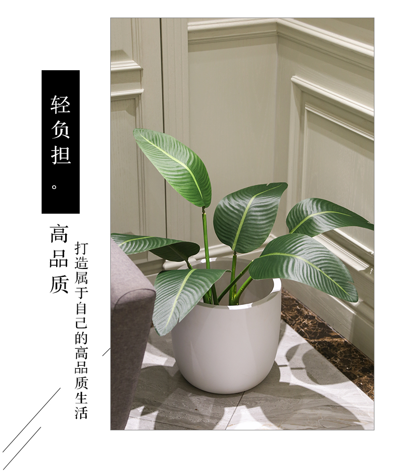 Artificial the plants traveler banana ground ceramic flower pot ins wind flowers sitting room adornment fake green plant in northern wind bonsai tree