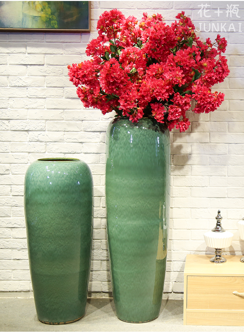 Jingdezhen new Chinese style club house sitting room of large vase ceramic flower, flower restaurant adornment is placed between the example