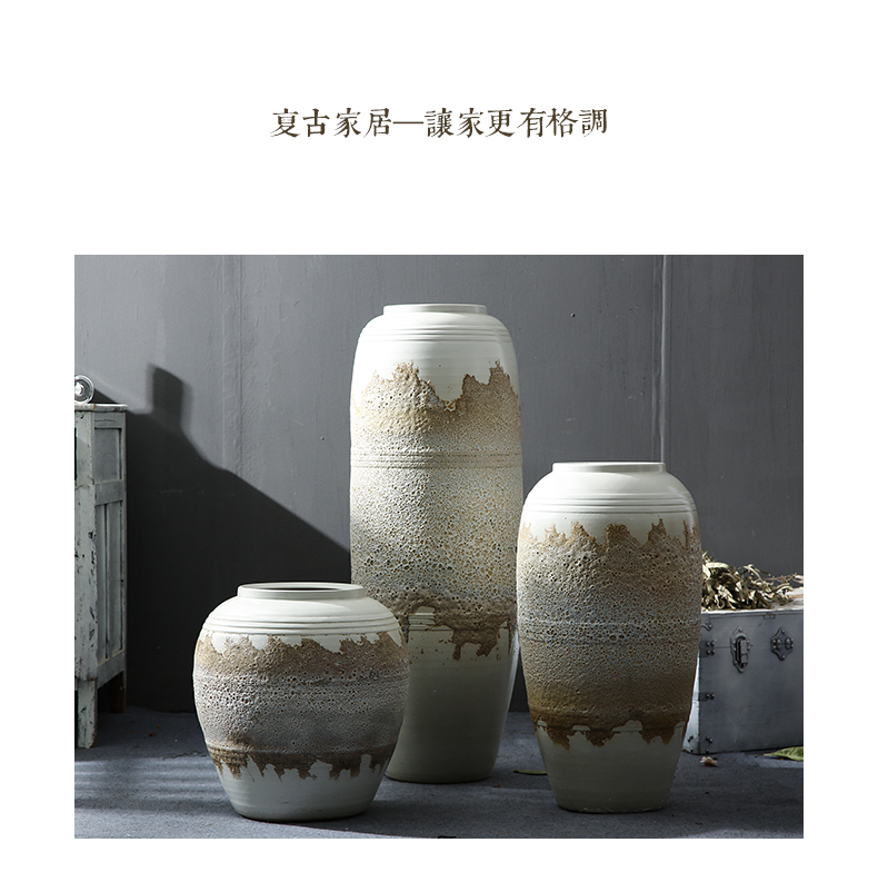 Jingdezhen ancient ceramic vase planting fake flowers restore ancient ways the simulation sitting room ground zen decorative flower decoration furnishing articles