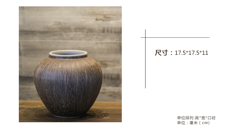 Jingdezhen manual coarse some ceramic pot vases, flower receptacle mesa adornment simulation flower, flower art set of living room big furnishing articles