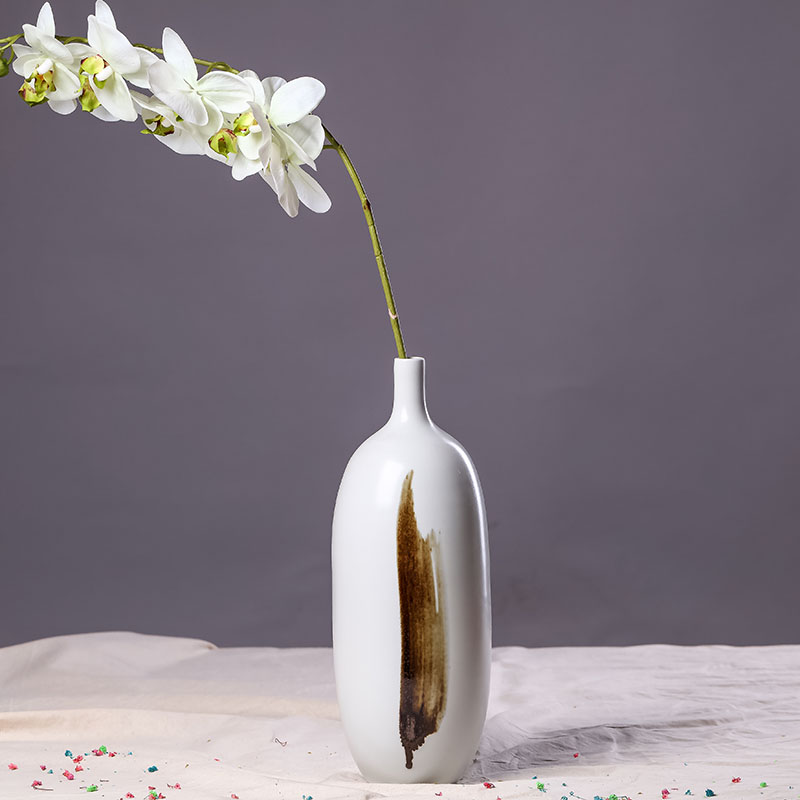 Modern European ceramic art ceramic flower flower implement Chinese style furnishing articles furnishing articles home sitting room ground surface decorative accessories