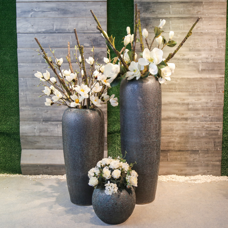 Jingdezhen retro nostalgia of large POTS coarse pottery vases, flower decoration to the hotel garden flowers in the living room furnishing articles