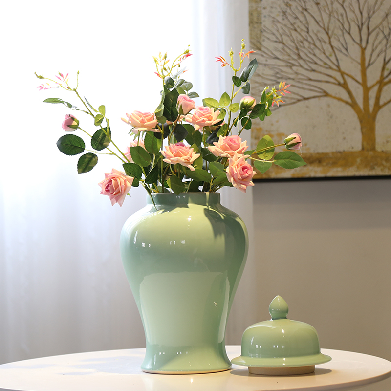 New Chinese style porch wine cabinet mesa decorative flower vase the general pot of tea pot money - box ceramic furnishing articles in the living room