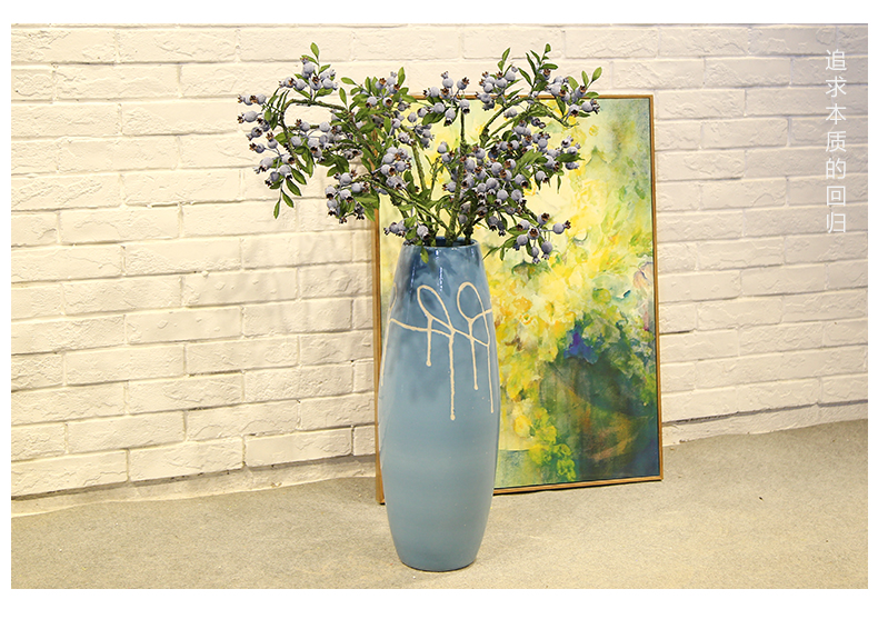 Flowers, rich fruit simulation Flowers decorative floral ground ceramic vase continental restoring ancient ways is the living room floor suits for