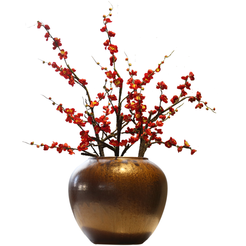 New Chinese style ceramic decorative vase restoring ancient ways is the sitting room the desktop flower flower decoration decorative furnishing articles tea table and what