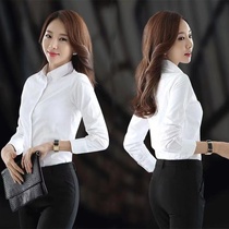 New white shirt woman long sleeve workout civil service job interview for work clothes 2022 spring fit 100 lap positive dress