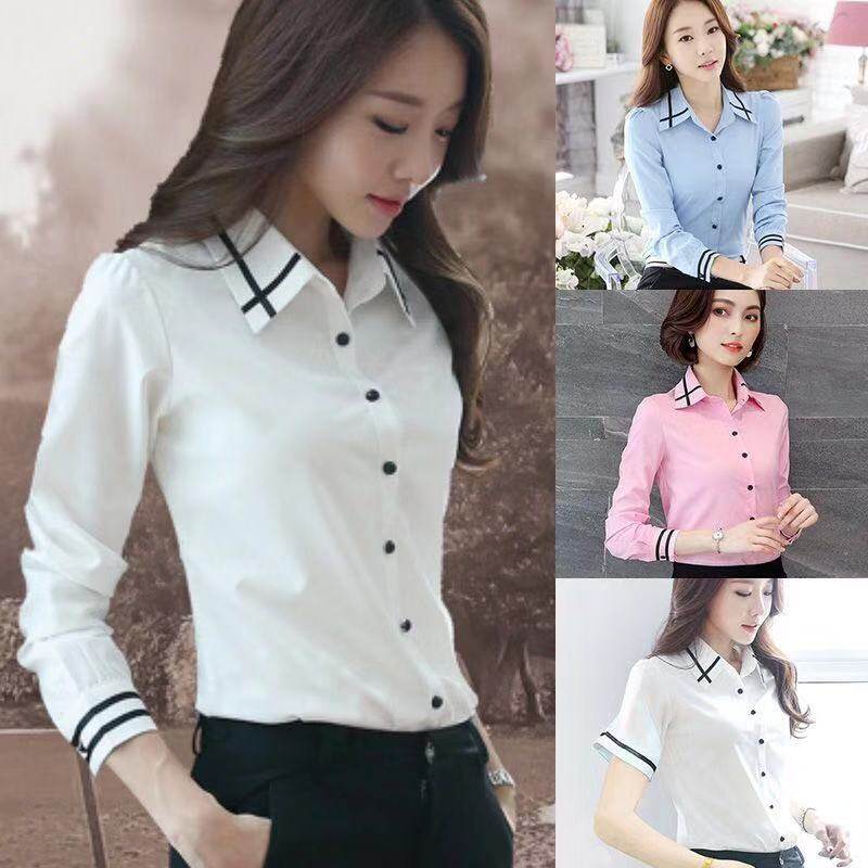 Professional Dress White Shirt Women's 2021 Autumn Women's Work Jacket Korean Slim Fit Interview Autumn Clothes
