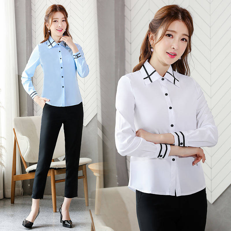 Small business wear women's shirt women 2022 summer short-sleeved work work clothes top summer large size shirt