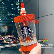 Starbucks 2019 Christmas Gift Contigo Contigo Leak-proof Bear Straw stopper Portable drinking cup