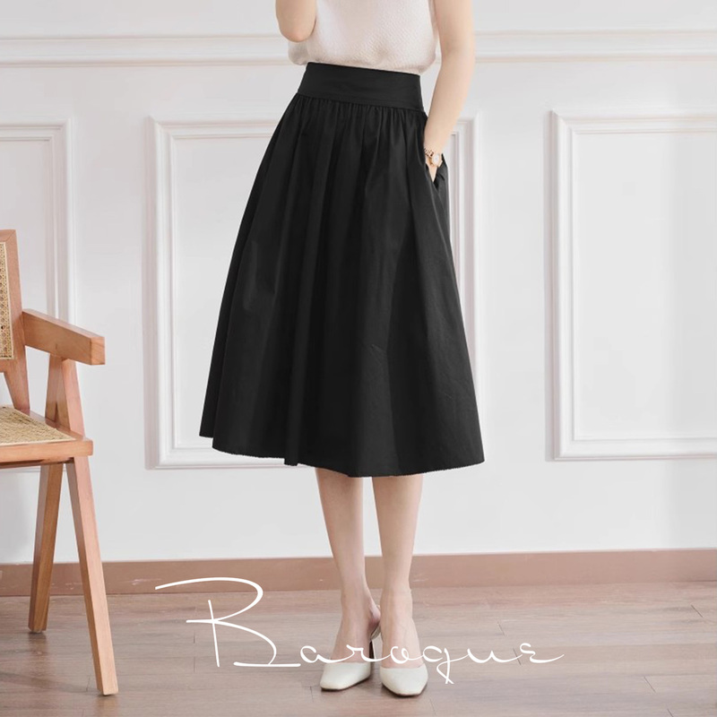 Baroque Skirt for Women 2026 Summer New High-Waisted Slimming Fashionable Petite Black A-Line Umbrella Skirt for Women Baroque Skirt for Women 2026 Summer New High-Waisted Slimming Fashionable Petite Black A-Line Umbrella Skirt for Women