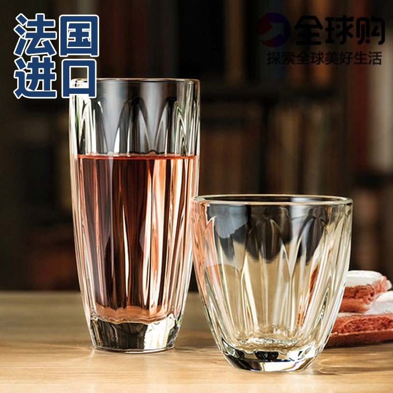 France imported LA ROCHERE office water cup high-value home hospitality tea glass transparent and simple