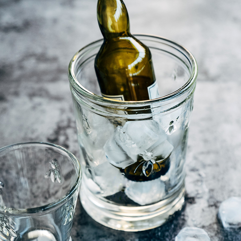 French origin imported LA ROCHERE original Napoleon bee glass small champagne ice bucket tableware bucket