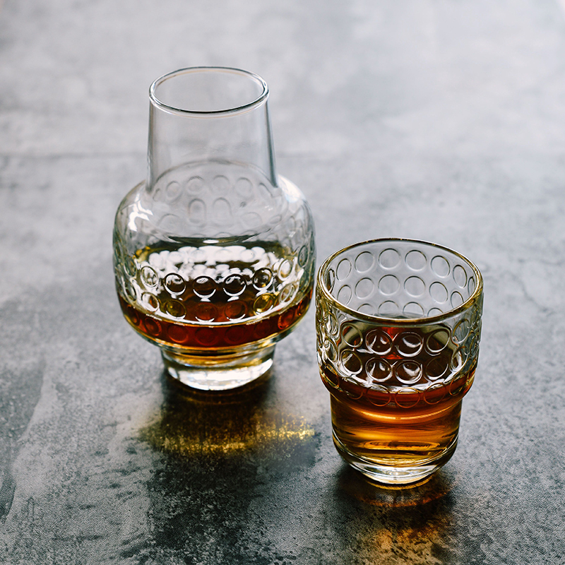 Zhou Bichang's same French LA ROCHERE Boston wave point water glass cold kettle with water cup set