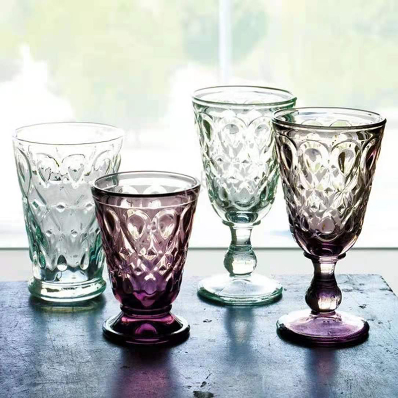 French imports LA ROCHERE glass High-footed cup Lyon Colour Ocean Wine Cup Classic Western Wine Glass