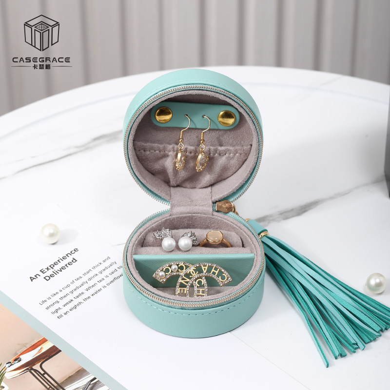 Jewelry box storage box portable small exquisite anti-oxidation mini earrings earrings ring jewelry ins style