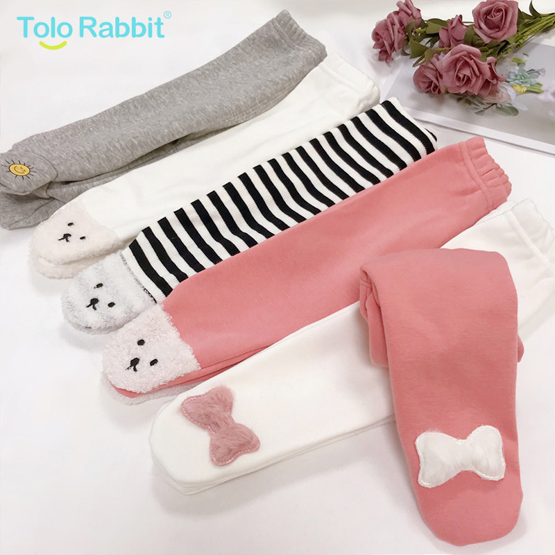 Baby Pants Socks Spring Autumn Season Pure Cotton Large PP Girl Child Socks even body suede Thickened Female inner lap pants