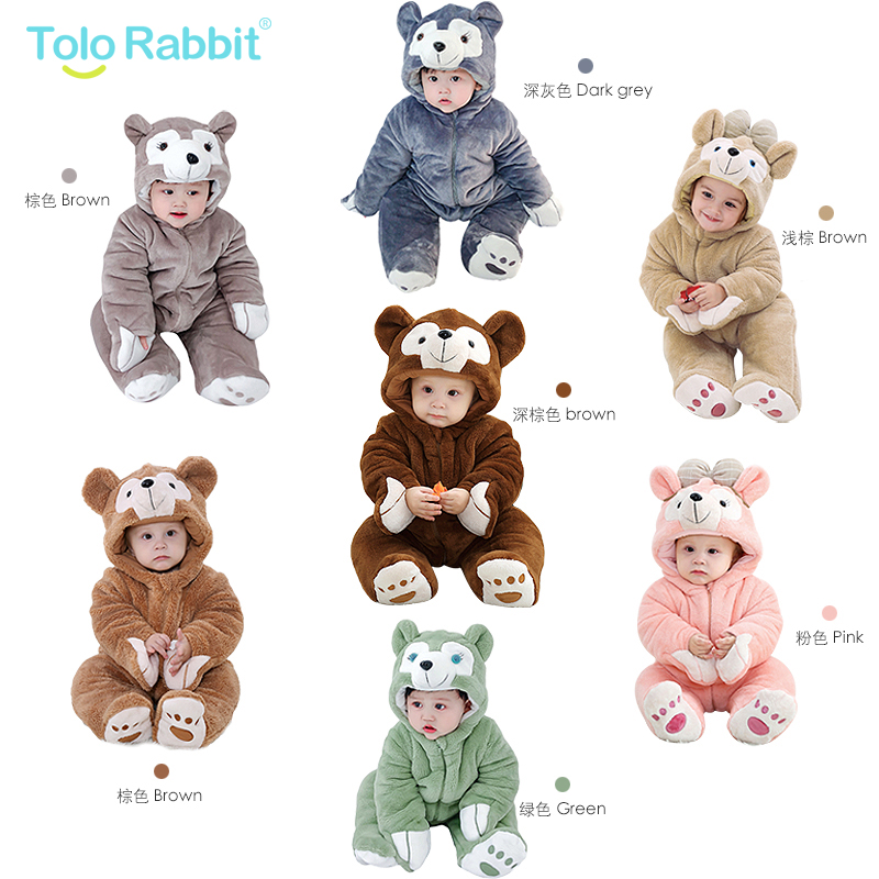 Baby jumpsuit winter hug out suit jumpsuit 3 Net red autumn and winter freshmen 0-1 female treasure cotton clothes