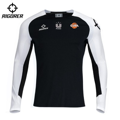 Associate CUBA long sleeve running basket suit T-shirt new sports casual running training suit DIY printed team appearance