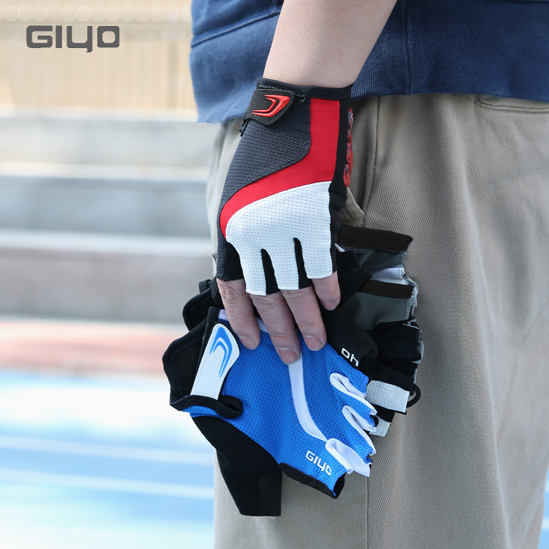 GIYO road mountain bike bicycle outdoor sports short finger half finger gloves liquid silicone shock-absorbing bicycle riding