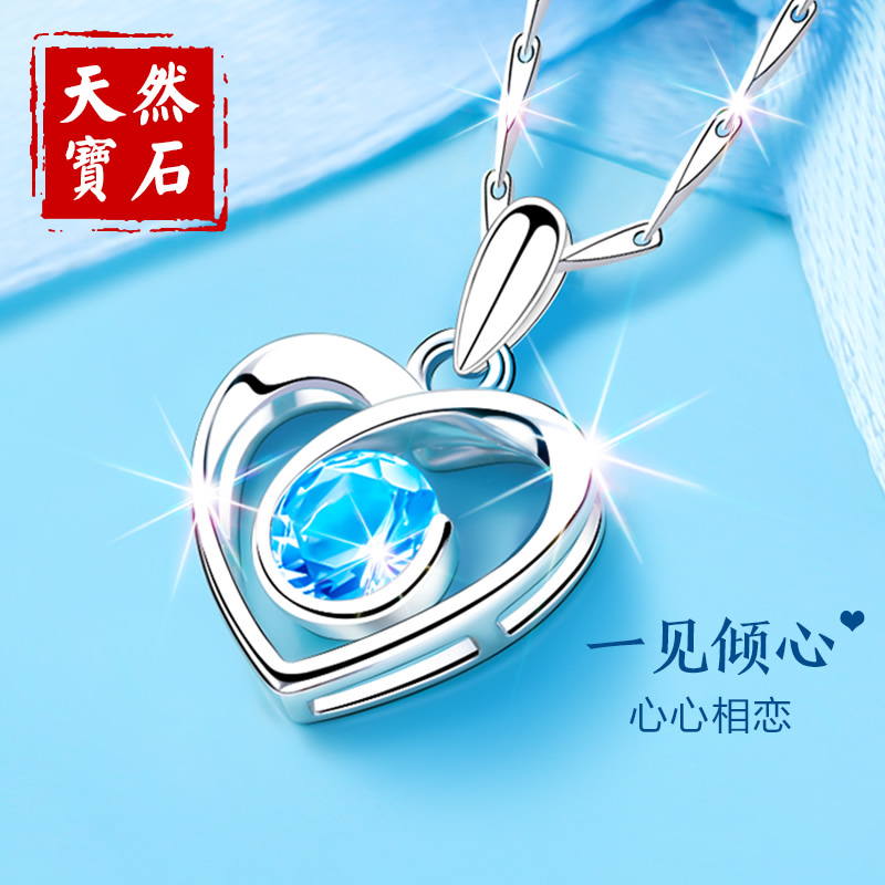 Lifetime love 999 sterling silver necklace female guardian heart silver pendant jewelry girl birthday gift for girlfriend