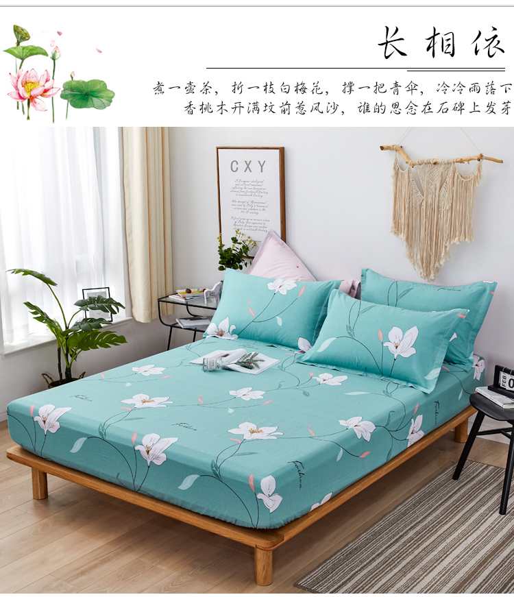Giường bông đơn 100% cotton không trơn trượt Chiều cao nệm Simmons trải giường mỏng cho trẻ em trải giường toàn diện - Trang bị Covers Ga phủ giường