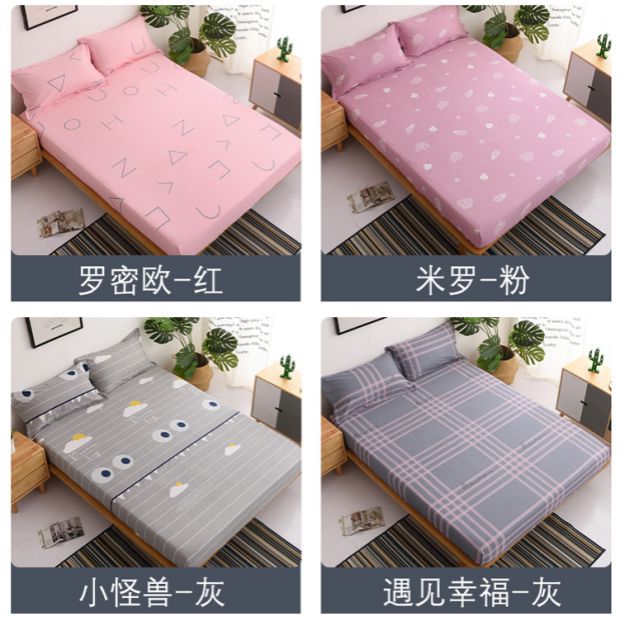 Giường cotton bông đơn 100% cotton 1,8m Thảm bảo vệ nệm Simmons bao gồm tất cả bụi phủ giường - Trang bị Covers ga trải giường chun đẹp	