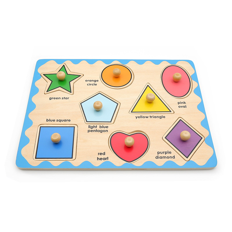 Children's hand grip board puzzle 1-3-year-old 2 Meng's early education Puzzle Baby Intelligence Shape Pairing Cognitive Toy Boy
