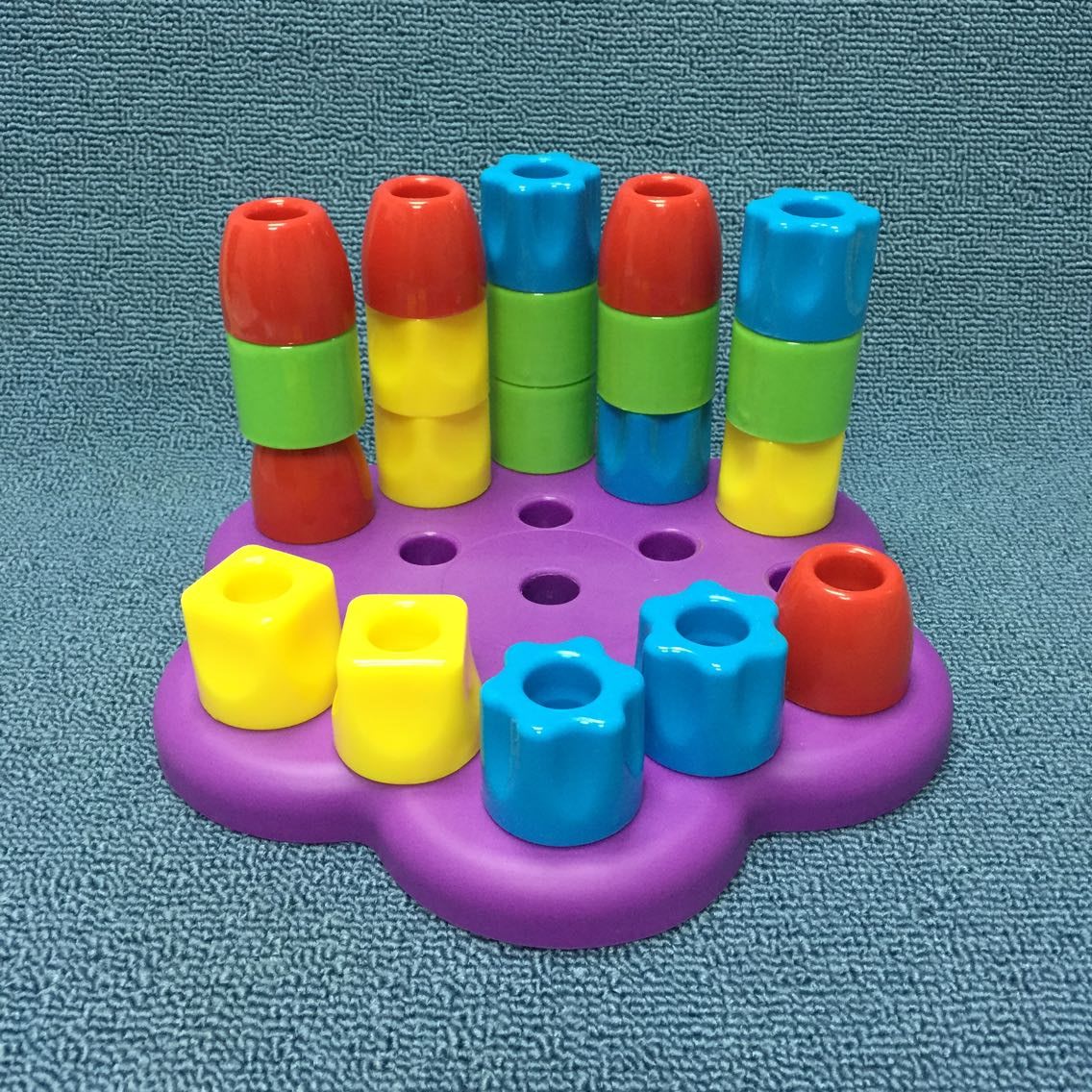 Desktop Lap High Up Parquet Parquet Building Blocks Oriental Love Baby Teaching Aids Infant Puzzle Early Education Toy Disc Step High