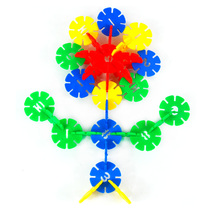 Plastic large snowflake screw beads baby early education kindergarten boys and girls parent-child Puzzle Block