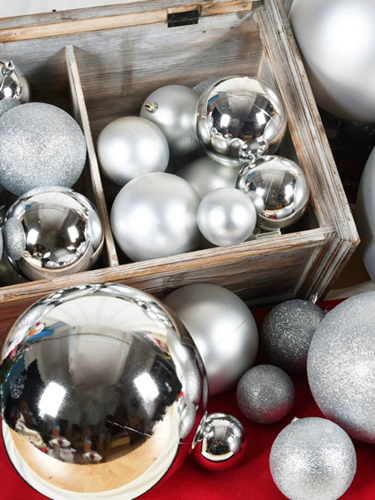 Праздничное украшение, серебряный декоративный шар, яркий блестящий пластиковый шар, подвесной шар 6-30 см, рождественское украшение, подвесной потолок