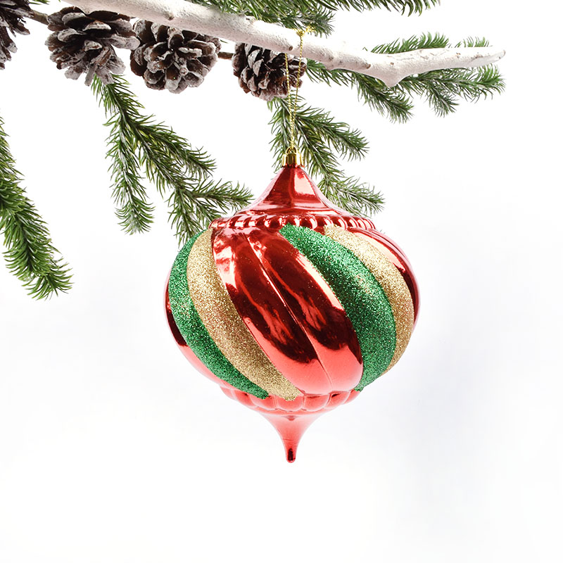 Christmas shop window arrangement Decorative Ball Christmas Tree Pendant 15 20CM Painted Onion Ball Hyacinth Balls Pendant ball