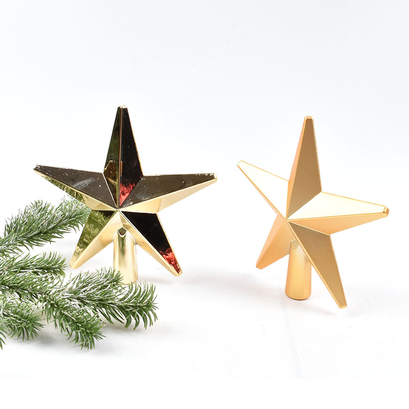 Christmas Tree Top Decoration Items Small Christmas Tree Head Placement Pint 15CM Plastic Pentagram Plated Tree Top Star-Taobao