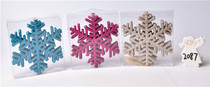 Christmas tree decoration pendant box 15CM snowflake pendant and gold letter pendant Christmas ring window decoration
